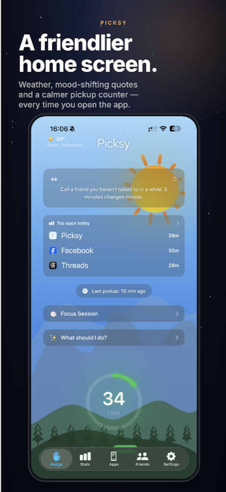 Picksy — A friendlier home screen.
